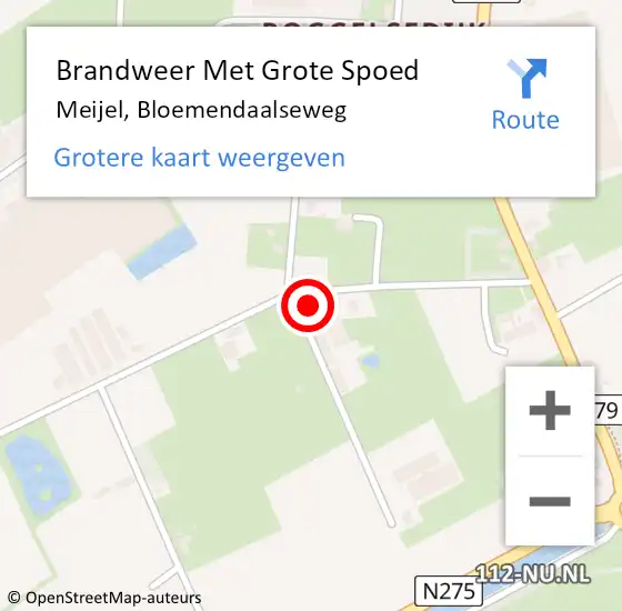 Locatie op kaart van de 112 melding: Brandweer Met Grote Spoed Naar Meijel, Bloemendaalseweg op 23 juni 2017 21:49