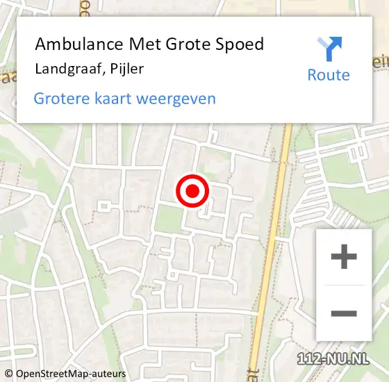 Locatie op kaart van de 112 melding: Ambulance Met Grote Spoed Naar Landgraaf, Pijler op 23 juni 2017 21:51