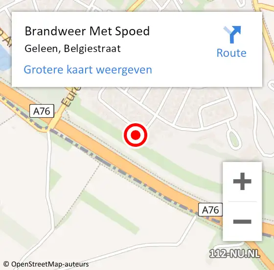 Locatie op kaart van de 112 melding: Brandweer Met Spoed Naar Geleen, Belgiestraat op 23 juni 2017 21:57