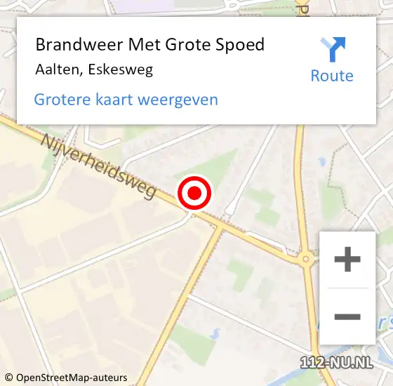 Locatie op kaart van de 112 melding: Brandweer Met Grote Spoed Naar Aalten, Eskesweg op 24 juni 2017 01:32