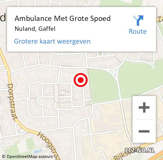 Locatie op kaart van de 112 melding: Ambulance Met Grote Spoed Naar Nuland, Gaffel op 24 juni 2017 07:25