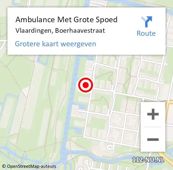 Locatie op kaart van de 112 melding: Ambulance Met Grote Spoed Naar Vlaardingen, Boerhaavestraat op 24 juni 2017 09:00