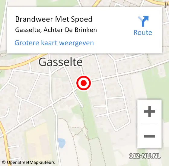 Locatie op kaart van de 112 melding: Brandweer Met Spoed Naar Gasselte, Achter De Brinken op 24 januari 2014 20:27