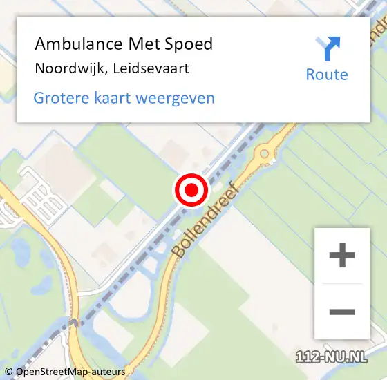 Locatie op kaart van de 112 melding: Ambulance Met Spoed Naar Noordwijk, Leidsevaart op 24 juni 2017 12:23