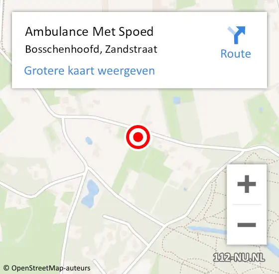 Locatie op kaart van de 112 melding: Ambulance Met Spoed Naar Bosschenhoofd, Zandstraat op 24 juni 2017 15:20