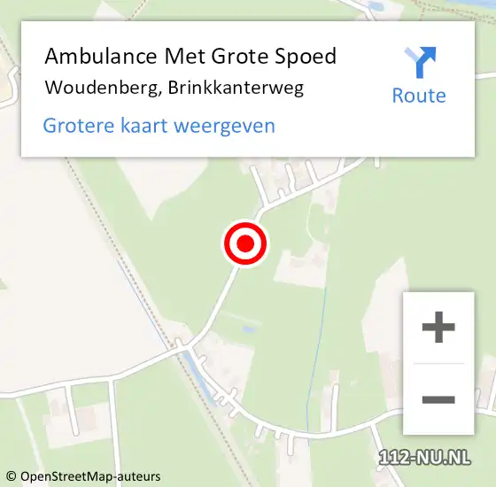 Locatie op kaart van de 112 melding: Ambulance Met Grote Spoed Naar Woudenberg, Brinkkanterweg op 24 juni 2017 15:21