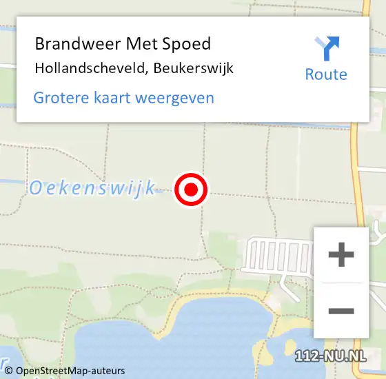 Locatie op kaart van de 112 melding: Brandweer Met Spoed Naar Hollandscheveld, Beukerswijk op 24 juni 2017 15:53