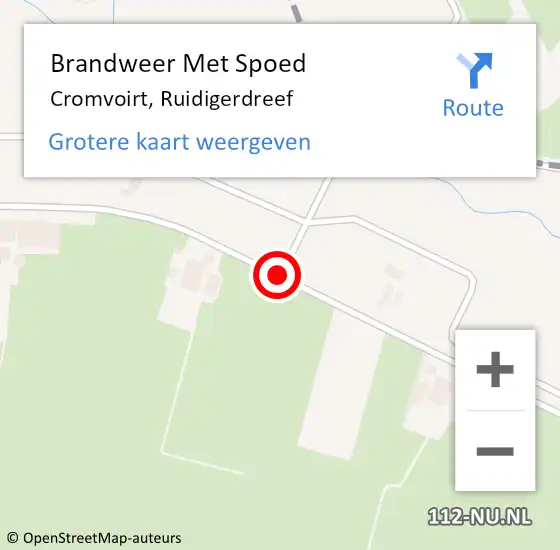 Locatie op kaart van de 112 melding: Brandweer Met Spoed Naar Cromvoirt, Ruidigerdreef op 24 juni 2017 17:31