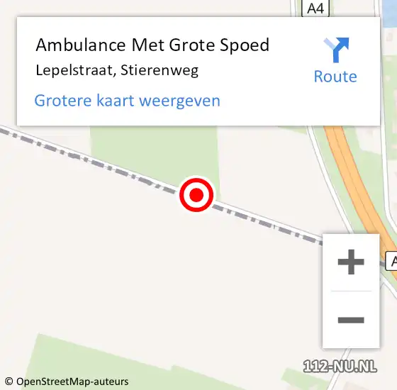 Locatie op kaart van de 112 melding: Ambulance Met Grote Spoed Naar Lepelstraat, Stierenweg op 24 juni 2017 18:28