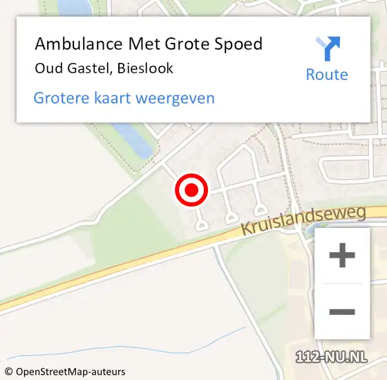 Locatie op kaart van de 112 melding: Ambulance Met Grote Spoed Naar Oud Gastel, Bieslook op 24 juni 2017 21:13