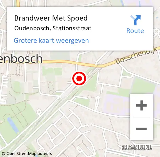 Locatie op kaart van de 112 melding: Brandweer Met Spoed Naar Oudenbosch, Stationsstraat op 25 juni 2017 00:36