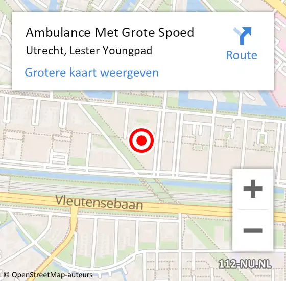 Locatie op kaart van de 112 melding: Ambulance Met Grote Spoed Naar Utrecht, Lester Youngpad op 25 juni 2017 03:49