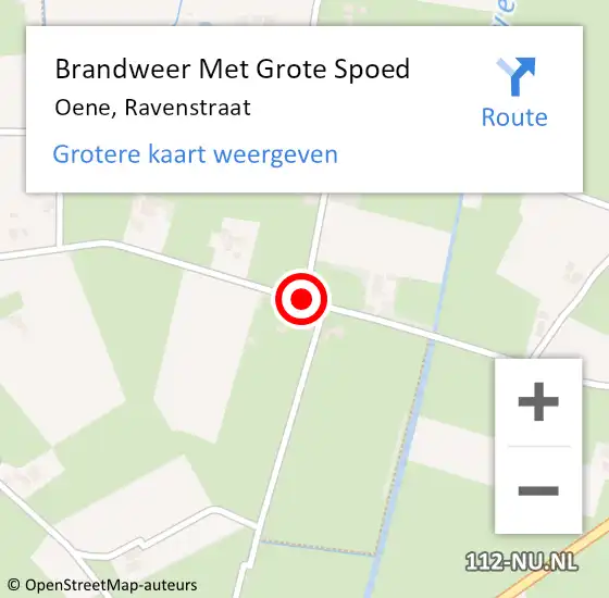 Locatie op kaart van de 112 melding: Brandweer Met Grote Spoed Naar Oene, Ravenstraat op 24 januari 2014 22:06