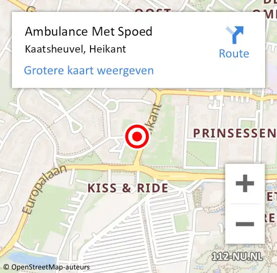 Locatie op kaart van de 112 melding: Ambulance Met Spoed Naar Kaatsheuvel, Heikant op 25 juni 2017 13:33