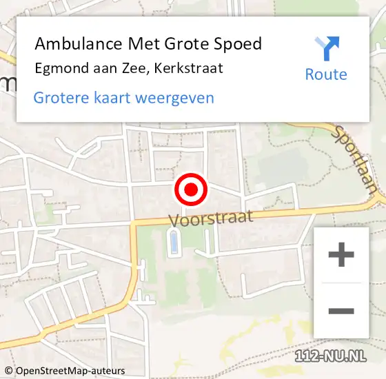 Locatie op kaart van de 112 melding: Ambulance Met Grote Spoed Naar Egmond aan Zee, Kerkstraat op 25 juni 2017 16:03