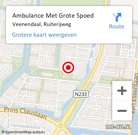 Locatie op kaart van de 112 melding: Ambulance Met Grote Spoed Naar Veenendaal, Ruiterijweg op 25 juni 2017 21:49