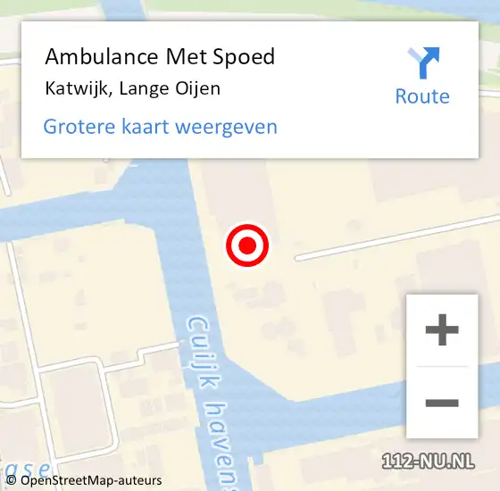 Locatie op kaart van de 112 melding: Ambulance Met Spoed Naar Katwijk, Lange Oijen op 26 juni 2017 10:50