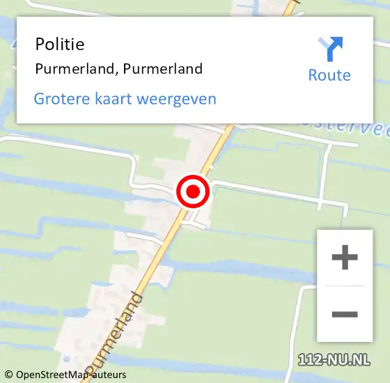 Locatie op kaart van de 112 melding: Politie Purmerland, Purmerland op 26 juni 2017 11:02