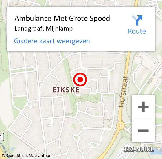 Locatie op kaart van de 112 melding: Ambulance Met Grote Spoed Naar Landgraaf, Mijnlamp op 25 januari 2014 03:34