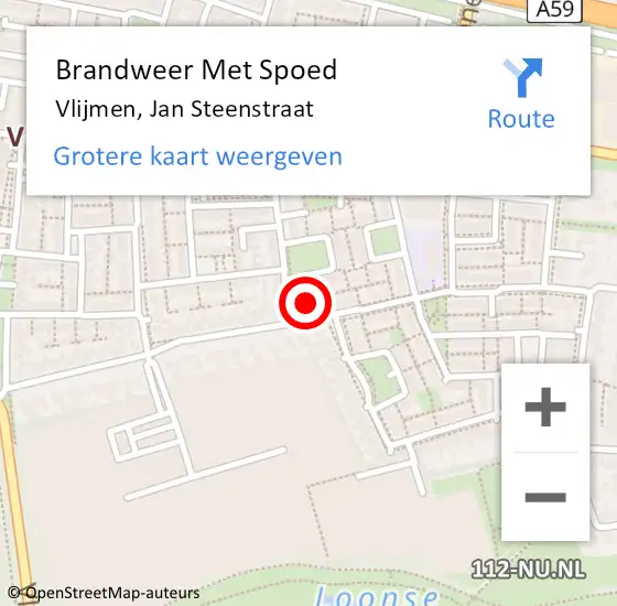 Locatie op kaart van de 112 melding: Brandweer Met Spoed Naar Vlijmen, Jan Steenstraat op 26 juni 2017 20:58