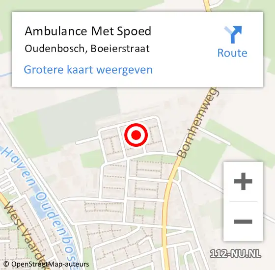 Locatie op kaart van de 112 melding: Ambulance Met Spoed Naar Oudenbosch, Boeierstraat op 27 juni 2017 16:44