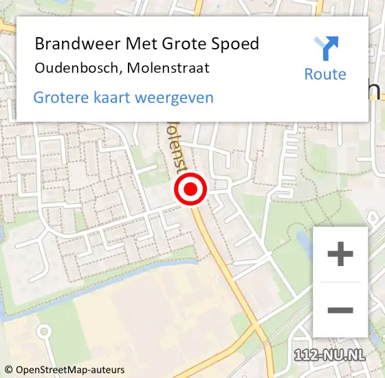 Locatie op kaart van de 112 melding: Brandweer Met Grote Spoed Naar Oudenbosch, Molenstraat op 27 juni 2017 19:26