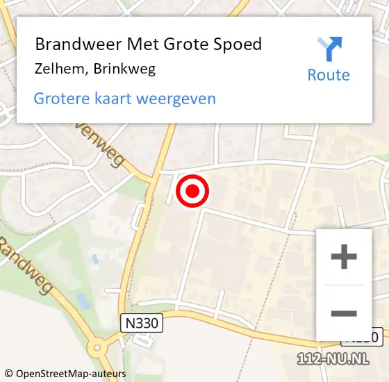 Locatie op kaart van de 112 melding: Brandweer Met Grote Spoed Naar Zelhem, Brinkweg op 28 juni 2017 05:44