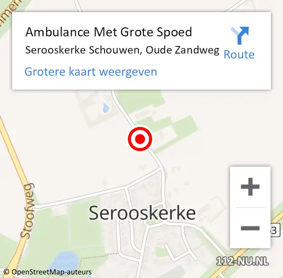 Locatie op kaart van de 112 melding: Ambulance Met Grote Spoed Naar Serooskerke Schouwen, Oude Zandweg op 28 juni 2017 08:03