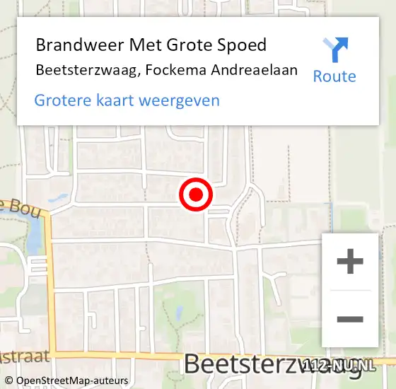 Locatie op kaart van de 112 melding: Brandweer Met Grote Spoed Naar Beetsterzwaag, Fockema Andreaelaan op 28 juni 2017 08:17