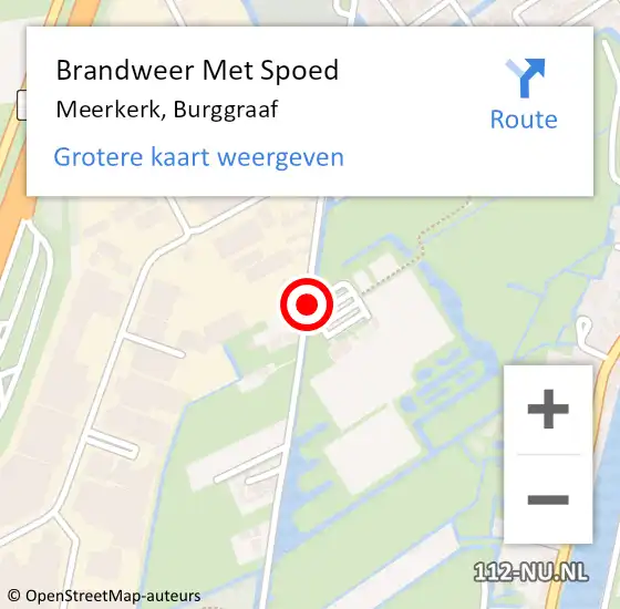 Locatie op kaart van de 112 melding: Brandweer Met Spoed Naar Meerkerk, Burggraaf op 28 juni 2017 08:27