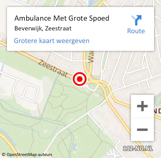 Locatie op kaart van de 112 melding: Ambulance Met Grote Spoed Naar Beverwijk, Zeestraat op 28 juni 2017 08:46