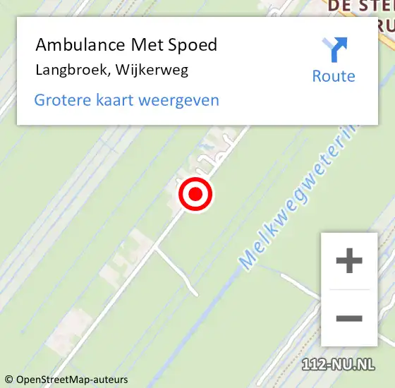 Locatie op kaart van de 112 melding: Ambulance Met Spoed Naar Langbroek, Wijkerweg op 28 juni 2017 13:28