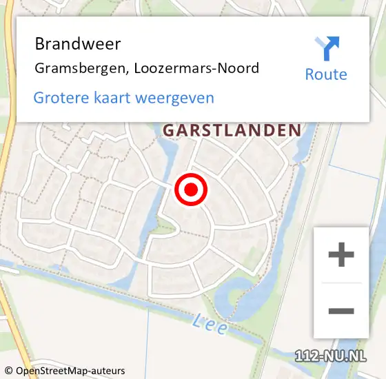 Locatie op kaart van de 112 melding: Brandweer Gramsbergen, Loozermars-Noord op 28 juni 2017 14:36