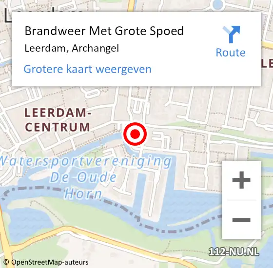 Locatie op kaart van de 112 melding: Brandweer Met Grote Spoed Naar Leerdam, Archangel op 28 juni 2017 16:13