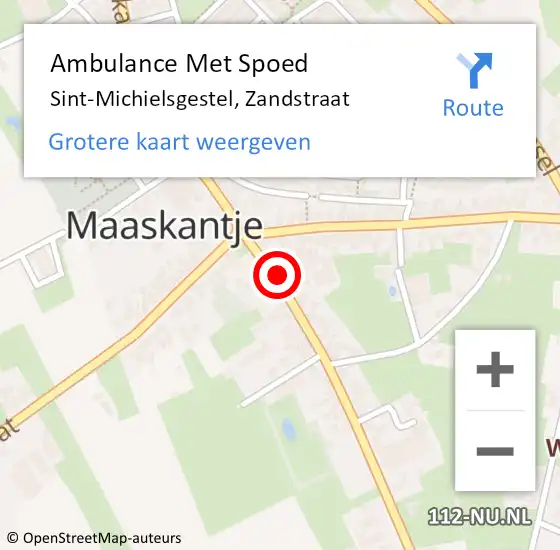 Locatie op kaart van de 112 melding: Ambulance Met Spoed Naar Sint-Michielsgestel, Zandstraat op 28 juni 2017 17:31