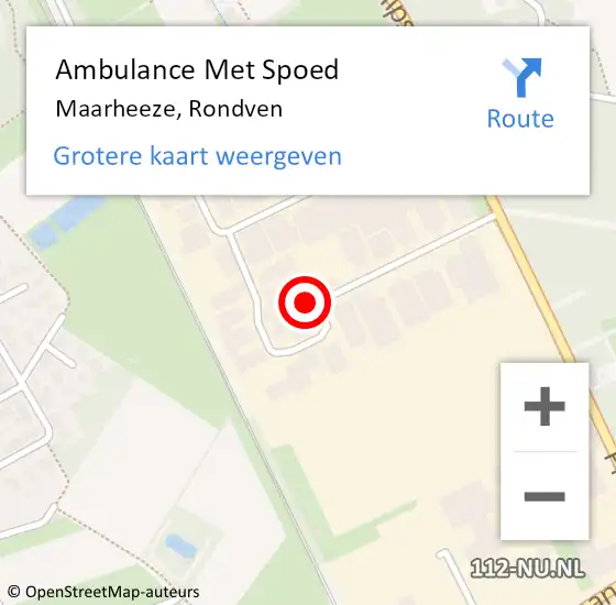 Locatie op kaart van de 112 melding: Ambulance Met Spoed Naar Maarheeze, Rondven op 28 juni 2017 21:06