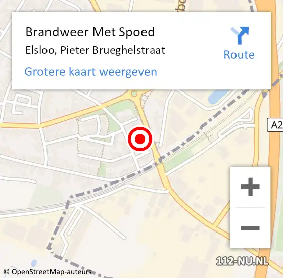 Locatie op kaart van de 112 melding: Brandweer Met Spoed Naar Elsloo, Pieter Brueghelstraat op 28 juni 2017 23:54