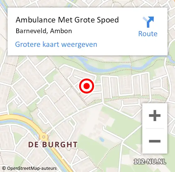 Locatie op kaart van de 112 melding: Ambulance Met Grote Spoed Naar Barneveld, Ambon op 29 juni 2017 01:45