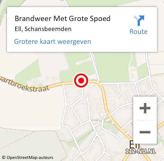 Locatie op kaart van de 112 melding: Brandweer Met Grote Spoed Naar Ell, Schansbeemden op 29 juni 2017 02:07