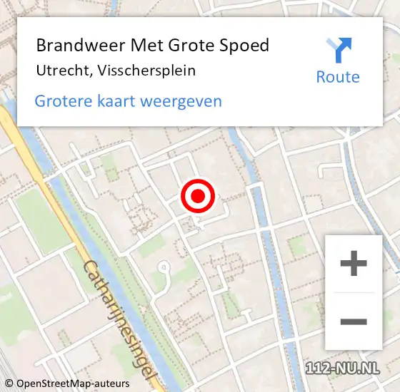 Locatie op kaart van de 112 melding: Brandweer Met Grote Spoed Naar Utrecht, Visschersplein op 29 juni 2017 04:16