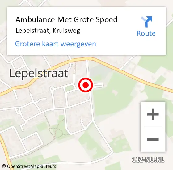 Locatie op kaart van de 112 melding: Ambulance Met Grote Spoed Naar Lepelstraat, Kruisweg op 29 juni 2017 04:42