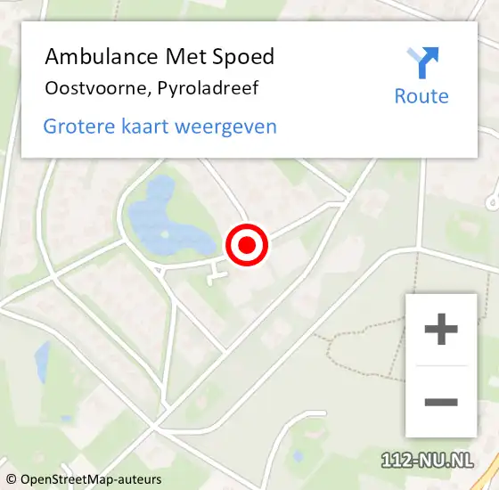 Locatie op kaart van de 112 melding: Ambulance Met Spoed Naar Oostvoorne, Pyroladreef op 29 juni 2017 06:48