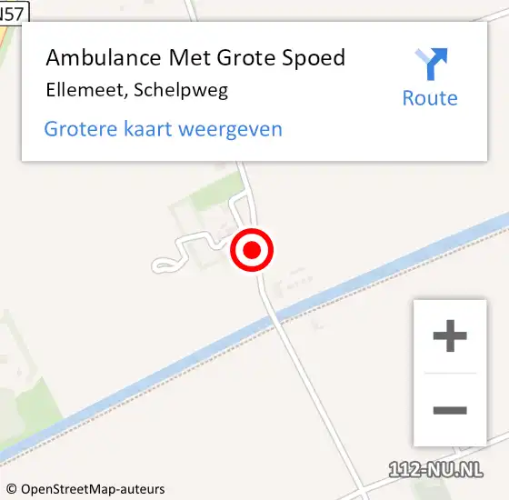 Locatie op kaart van de 112 melding: Ambulance Met Grote Spoed Naar Ellemeet, Schelpweg op 29 juni 2017 07:48