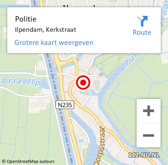 Locatie op kaart van de 112 melding: Politie Ilpendam, Kerkstraat op 29 juni 2017 09:13