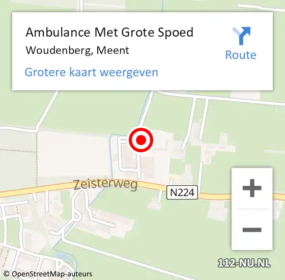 Locatie op kaart van de 112 melding: Ambulance Met Grote Spoed Naar Woudenberg, Meent op 29 juni 2017 17:33