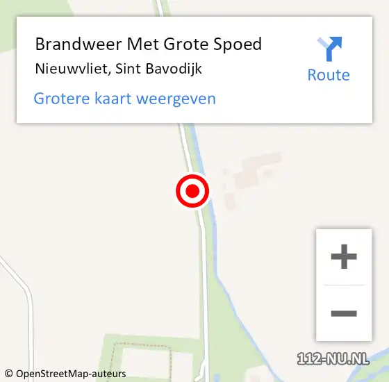 Locatie op kaart van de 112 melding: Brandweer Met Grote Spoed Naar Nieuwvliet, Sint Bavodijk op 29 juni 2017 17:33