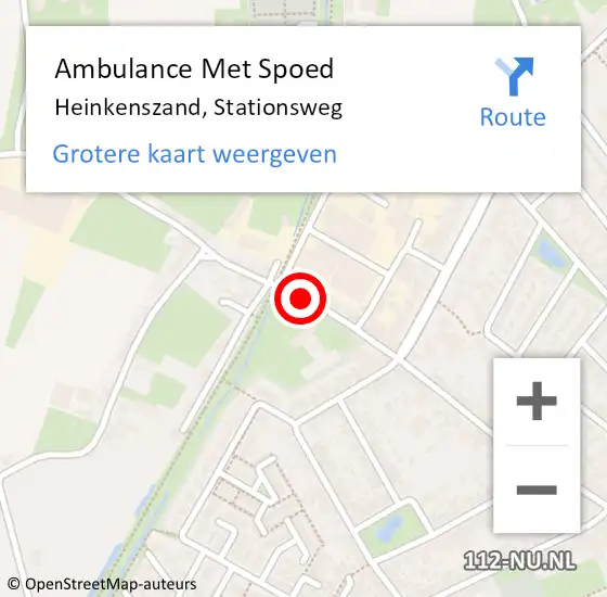 Locatie op kaart van de 112 melding: Ambulance Met Spoed Naar Heinkenszand, Stationsweg op 29 juni 2017 18:33
