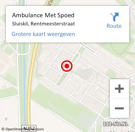 Locatie op kaart van de 112 melding: Ambulance Met Spoed Naar Sluiskil, Rentmeesterstraat op 30 juni 2017 09:17