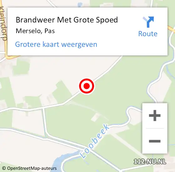 Locatie op kaart van de 112 melding: Brandweer Met Grote Spoed Naar Merselo, Pas op 30 juni 2017 11:51