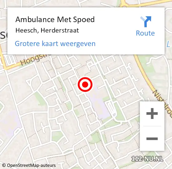 Locatie op kaart van de 112 melding: Ambulance Met Spoed Naar Heesch, Herderstraat op 30 juni 2017 11:53